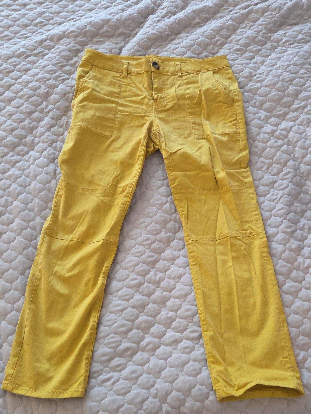 CAbi Bright Yellow Straight-Leg Jeans